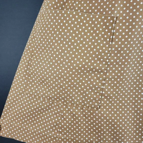 ❗️SOLD❗️70s Polka Dot Floral Patchwork Pinafore Dress - Picture 6 of 15